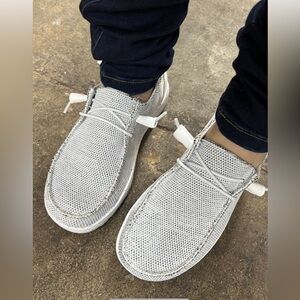 Hey Dudes Wendy Casual Gray Shoes slip on comfy stretch dudes